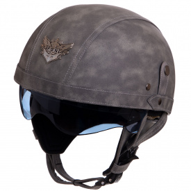 Мотошлем для чоппера Ретро-Каска KCO 328 M(55-58) Серый