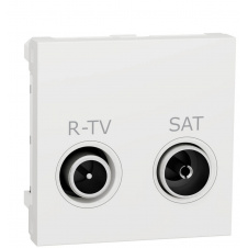Одинарная розетка Schneider Electric NU345418 R-TV SAT 2М (белая)