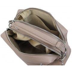 Жіноча сумка крос-боді Borsacomoda 16x16x10 см Бежевий (2535266722) Житомир