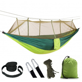 Гамак туристический с москитной сеткой Camp 260x140 см Зеленый (Н051059)