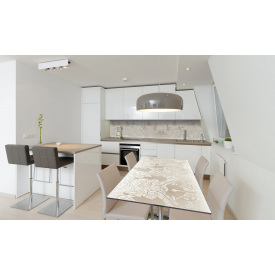 Наклейка вінілова на стіл Zatarga «Бежевий Візерунок» 600х1200 мм Z180341st