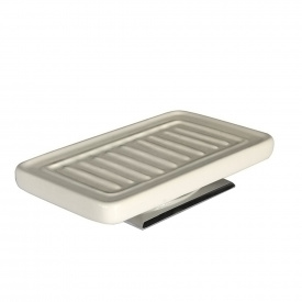 Мыльница прямоугольная, керамика + металл Aquavita Epic KL-93608, настольная