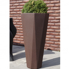 Ваза бетонная Этна 97x47x47 см, уличная садовая Гранит