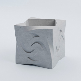 Вазон бетонний Мира 50x50x50 см, уличный садовый RAL K7 Classic