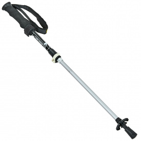 Палка треккинговая (для скандинавской ходьбы) с металлическим тросом (1шт) TY-0466-4 CONTOOSE (алюминий, 4 слож, l-55-123см) Черный (PT0526)