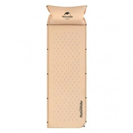 Коврик самонадувающий Naturehike NH15Q002-D с подушкой 185х60х2.5 см Бежевый (1047-6927595782576)