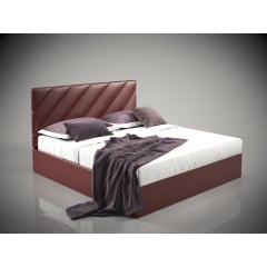 Двоспальне ліжко подіум Шеридан Sentenzo з красиво прошитим наголов'ям для спальні вдома та HoReCa 140х200 Киев