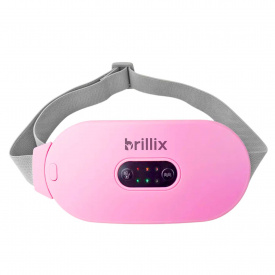 Електрогрілка масажна Brillix для живота шиї попереку від спазмів Рожевий (WPB01-Pink)