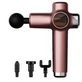 Ручний акумуляторний масажний пістолет масажер для тіла Inspire KH-560 1800 мАг Rose