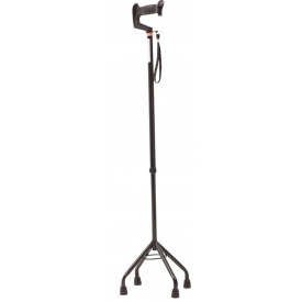 Тростина регульована чотирьохопорна з посиленою базою та ергономічною ручкою MED1 SC3021 Чорний