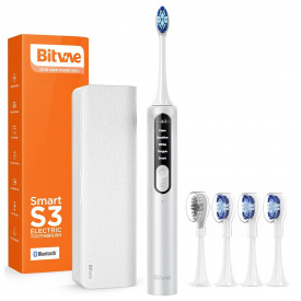 Електрична зубна щітка з футляром Bitvae S3 Smart 4 насадки White