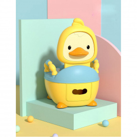 Горшок с мягким сиденьем Утка Желто-голубой