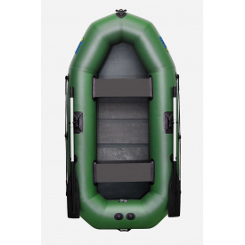 Лодка надувная пвх гребная 2-местная ΩMega 245LS зелена