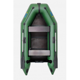 Лодка пвх надувная моторная двухместная ΩMega 270M DE зеленая
