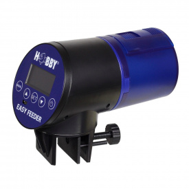 Автоматическая кормушка для кормления рыб Hobby Easy Feeder аккумуляторная 15х7,5х12 см Сине-черный (HB10810)