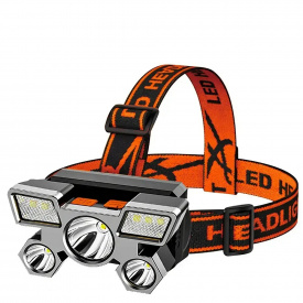 Налобный светодиодный фонарик Xpe Cob 20 Вт 5 диодов