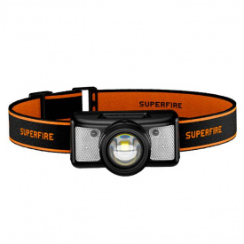 Фонарь налобный SuperFire HL91 310 Lumen IP43 Черный (2511609084)