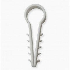 Дюбель-ялинка (затискач) для круглого кабелю Polax D 16 білий (37-055) Вышгород