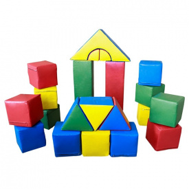 Конструктор із м'яких модулів для дітей Тиа-Спорт Блок-5 21 шт Різнокольоровий