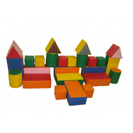 Конструктор із м'яких модулів для дітей Тиа-Спорт Замок Міні 25 шт Різнокольоровий