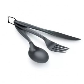 Комплект GSI Outdoors нож/вилка/ложка Ring Cutlery 3 предмета Серый (1099-70505)