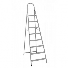 Сходи-драбини металеві ІТАЛІЯ 9 ступенів з розтяжками h=1960 мм max 150 кг Господар GM (79-1049)