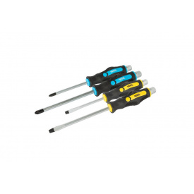 Викрутки ударні MASTERTOOL GM EXTERNAL HEX набір 4 шт PH2х100/PH3х150/SL6х100/SL8х150 (40-1154)