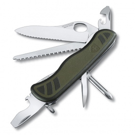 Швейцарский нож Victorinox Swiss Soldiers Knife 111 мм 10 функций Зелено-черный (0.8461.MWCH