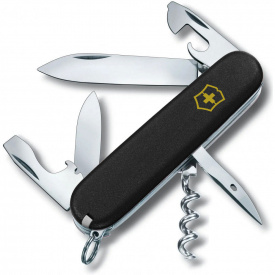 Складной нож Victorinox Spartan Mat Черный матовый лак с желтым лого (1.3603.3.M0008p)
