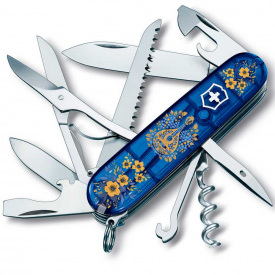 Складной нож Victorinox Huntsman Ukraine 91 мм 15 функций Украинские мотивы (1.3713.T2_T1370u)