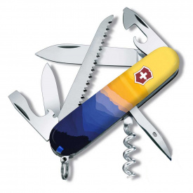 Складной нож Victorinox Camper Ukraine 91 мм 14 функций Горный пейзаж (1.3613.7_T3190pw)