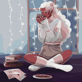 Картина за номерами Затишний вечір dragonfly_kc Ідейка KHO4884 40х40 см