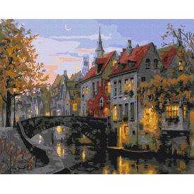 Картина за номерами BrushMe "Сутінки в місті" 40х50см BS21170