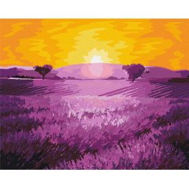 Картина за номерами BrushMe "Схід над лавандою" 40х50см BS52690