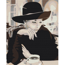 Картина за номерами BrushMe "Леді з кавою" 40х50см BS51401