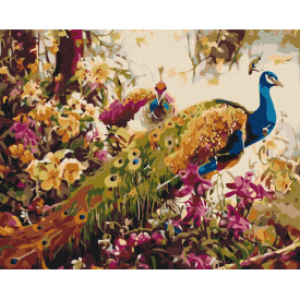 Картина за номерами BrushMe "Квітучі пави" 40х50см BS52197