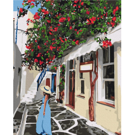 Картина за номерами BrushMe "Леді в Греції" 40х50см BS51701