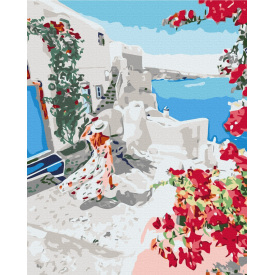 Картина за номерами BrushMe "Квітуча Греція" 40х50см BS34836