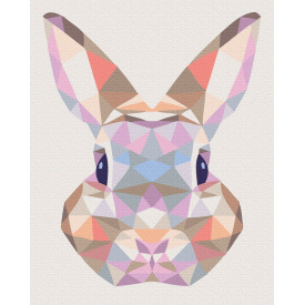 Картина за номерами BrushMe "Кролик в мозаїці" 40х50см BS52252