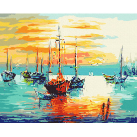 Картина за номерами BrushMe "Сонячний причал" 40х50см BS52196
