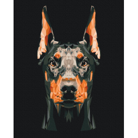 Картина за номерами BrushMe "Доберман" 40х50см BS53693