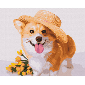 Картина за номерами BrushMe "Собачка джентльмен" 40х50см BS52650