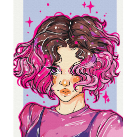 Картина за номерами BrushMe "Яскраві локони @nila_art_art" 40х50см BS53521