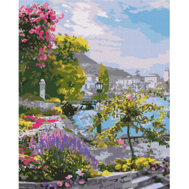 Картина за номерами BrushMe "Старовинний сад біля моря 1" 40х50см BS53747