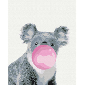 Картина за номерами BrushMe "Коала з бабл-гам" 40х50см BS5702