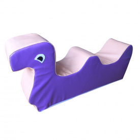 Дитячий м'який ігровий модуль стрибалка Тиа-Спорт Гусениця 80х25х40 см Фіолетово-рожевий