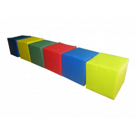 Ігровий набір кубиків з м'яких модулів Тиа-Спорт Кубики 30 см 6 шт Різнокольоровий