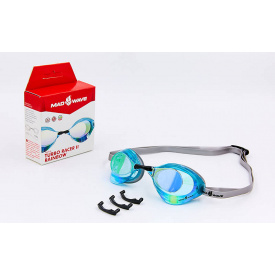 Очки для плавания стартовые MadWave TURBO RACER II RAINBOW M045806 Бирюзовый