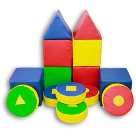 Ігровий набір з м'яких модулів Тиа-Спорт Геометрія Мікс 14 шт Різнокольоровий