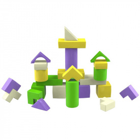 Конструктор з м'яких модулів для дітей Тиа-Спорт Будівельник-2 міні 24 шт Різнокольоровий